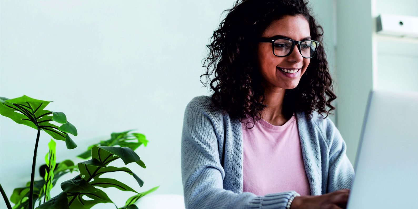woman working on laptop